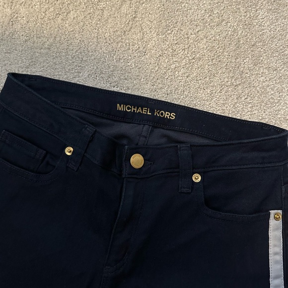 Dark Blue Pants with White Side Stripes - Picture 2 of 4